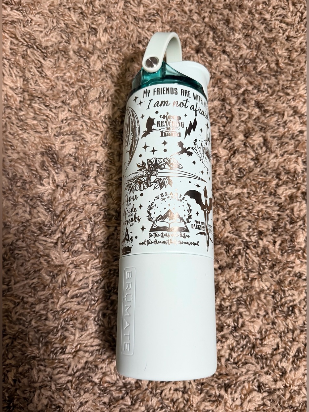 Brumate 25 Oz Rise Engraved - Blue Agave - Sarah J Maas, ACOTAR, CC, TOG